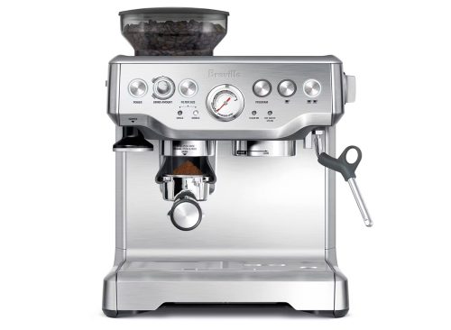 Breville Stainless Steel Barista Express Espresso Machine Light Silver BES870XL: 15 Bars Pressure, Milk Frother, Grinder