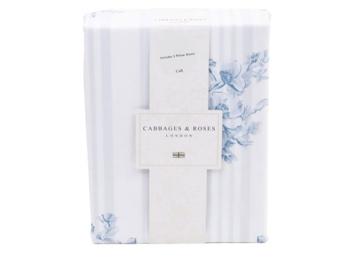 CABBAGES & ROSES Floral Striped Reversible Duvet Cover Set