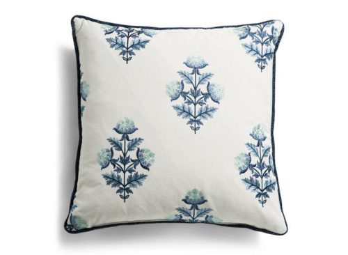 CANAAN Made In Usa 22x22 Embroidered Floral Oversized Feather Filled Pillow