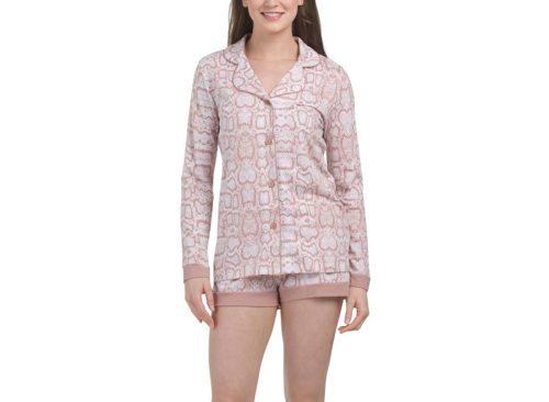 COSABELLA 2pc Pima Cotton And Modal Bella Long Sleeve And Shorts Pajama Set