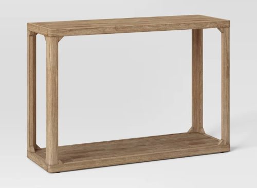 Castalia Console Table Brown - Threshold™: Wood Frame, Storage Shelf, Space-Saving Design