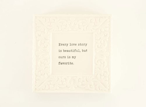 Ceramic Love Story Box Sign