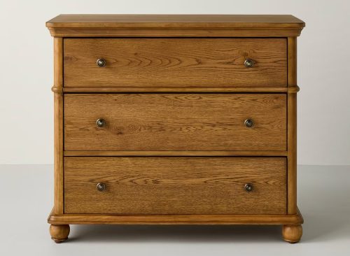 Classic 3 Drawer Wooden Vertical Dresser Aged Oak - Hearth & Hand™ with Magnolia
