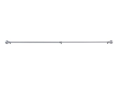 Comfort Bay Silver Finial Single Curtain Rod, 28" x 48"
