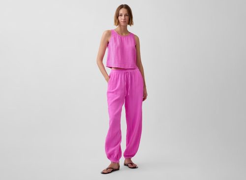 Cotton Gauze Easy Joggers