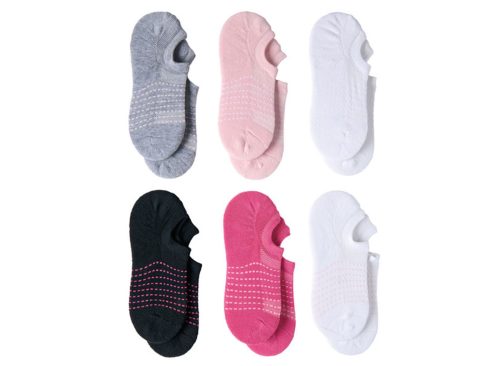 Crane Ladies White/Pink/Gray/Black Socks