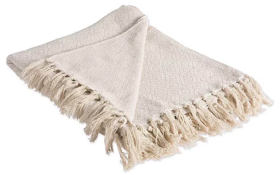 DII Natural 50-in x 60-in Cotton Throw