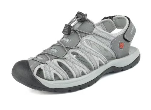 DREAM PAIRS Men Fisherman Sandals Casual Hiking Sandals Comfort Outdoor Sport Shoes Summer 160912-M-NEW GREY/BLACK Size 9