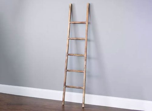 Distressed Natural Leaning Ladder