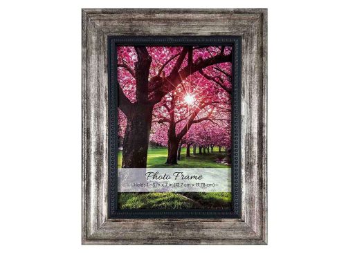 Distressed Pewter Photo Frame