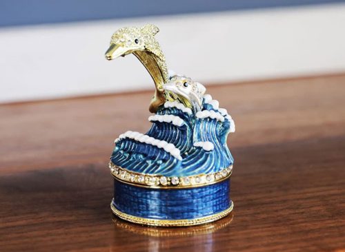 Dolphin and Baby Decorative Box
