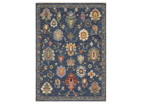 Elleanna Vintage Oriental Blue/ Multi Area Rug