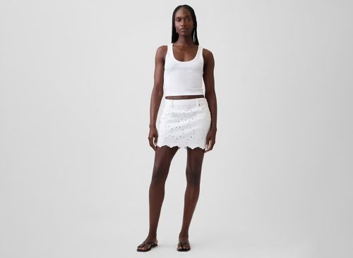 Embroidered Mini Skirt