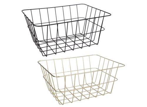 Essentials Gold Iron Rectangular Baskets, 8.625x6.625x3.875 in.
