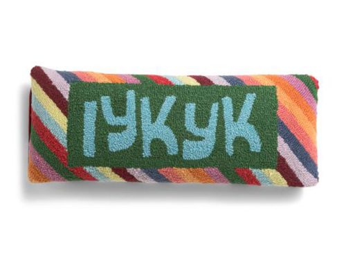 FURBISH STUDIO 8x20 Iykyk Hooked Pillow