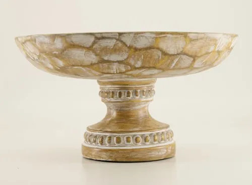 Faux Decorative Pedestal Bowl