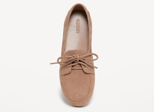 Faux-Suede Boat Shoes for Women