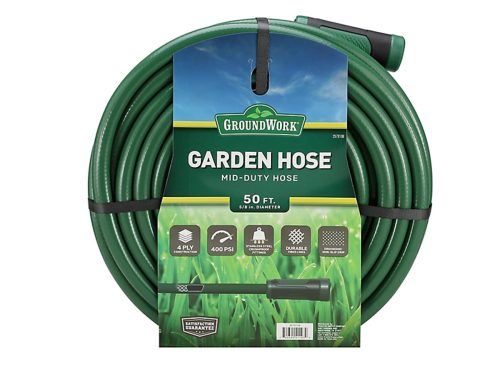 GroundWork 5/8 in. x 50 ft. Mid-Duty Garden Hose, 400 PSI, Green