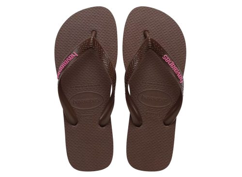 Havaianas Women's Logo Flip Sandals - Dark Brown 7-8