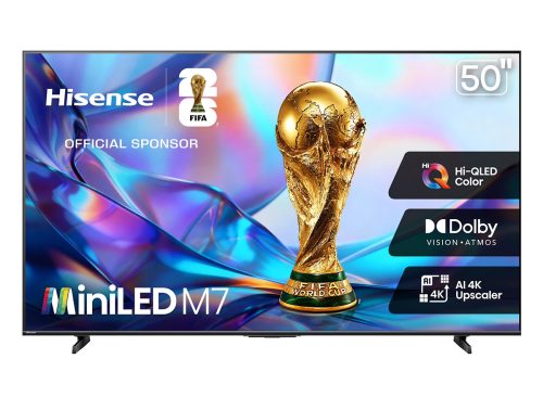 Hisense 50" M7 Series Mini-LED QLED 4K UHD Smart Google TV (50M7QG, 2026 Model) - MiniLED, Hi-QLED, HDR10+, Dolby Vision, Dolby Atmos, AI 4K Upscaler, Game Mode Plus, ALLM, Google Assistant Built-in