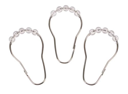 Home Collection Metal Shower Rings with Clear Plastic Balls, 12-ct. Packs