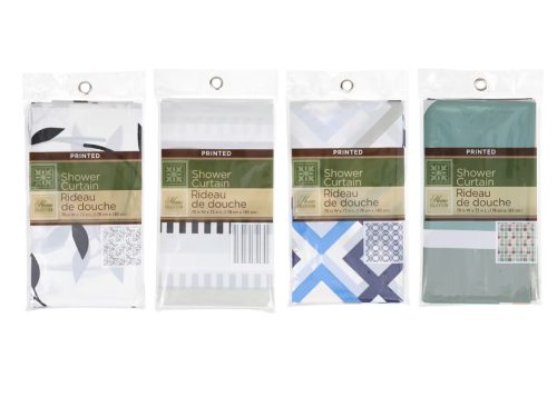 Home Collection Stylish Printed Shower Curtains, 72x70-in.
