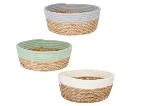Home Decor Woven Straw Basket, Assorted Colors, 1-ct.