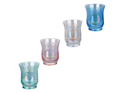 Hurricane Glass Candle Holder, Assorted Colors, 1-ct.