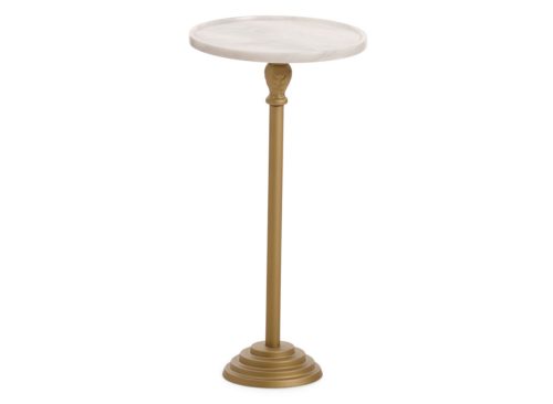 INTERNATIONAL BRASS HOUSE 12x24 Lipped Marble Top Table