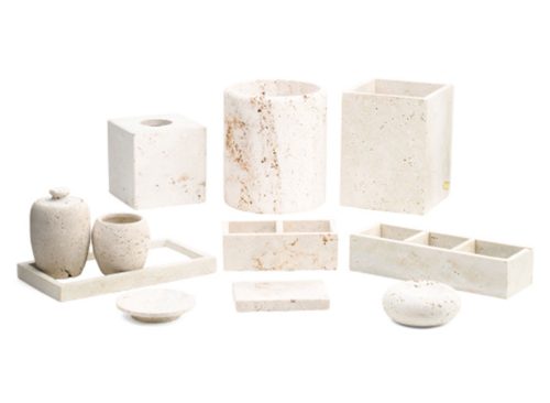INTERNATIONAL BRASS HOUSE Travertine Bathroom Accessories Collection
