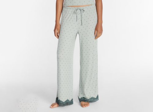 Joyspun Women's Lace Trim Ribbed Pants, 30'' Inseam, Sizes XS-3X