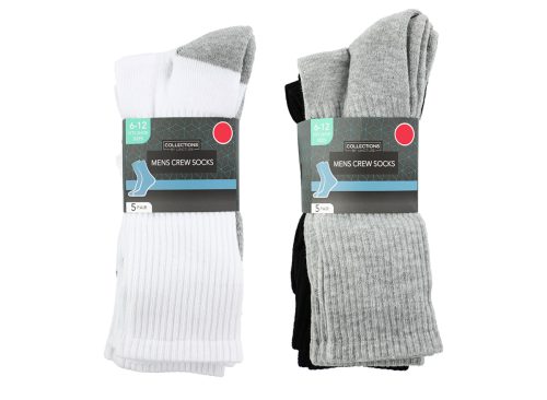 Juncture Mens Arch Support Crew Socks, 5 pk.