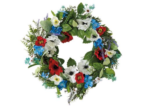 KIRKTON HOUSE Americana Wreath, Faux Astilbe