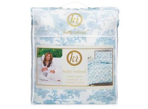 Kathy Irelands Floral Printed 3 Piece Queen Comforter Set, 2 Assorted Designs