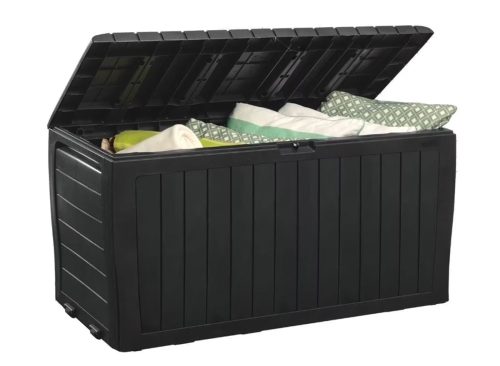 Keter Arden 71 Gallon Durable Resin Outdoor Deck Box Storage Organization, Graphite