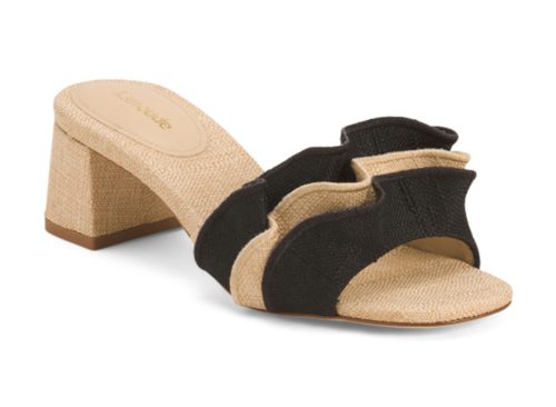 LARROUDE Made In Brazil Brigitte Ruffle Mules