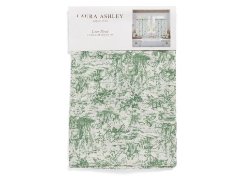 LAURA ASHLEY 2pk 38x84 Linen Blend Bird Garden Window Panels