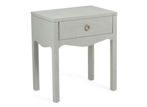 LILLIAN AUGUST 23x26 Linen Wrapped Swoop Side Table