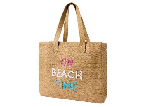  LS LIVE IN STYLE Novelty Straw Tote - On Beach Time