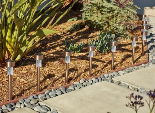 LUMINAR OUTDOOR 10 in. Solar LED Copper Finish