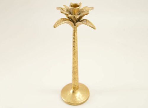 Large Metal Palm Tree Candle Holder