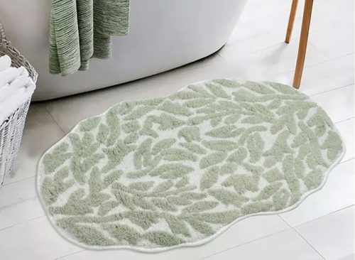 Leaf Sculpted Bath Rug