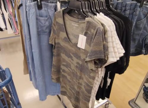 Lucky Brand V-Neck T-Shirts in Camouflage and Neutral Stripes