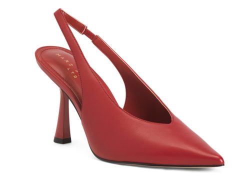 MARC FISHER LTD Leather Esther Choked Up Slingback Heels