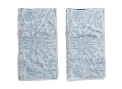 MORRIS & CO. 2pk Hyacinth Floral Jacquard Hand Towels