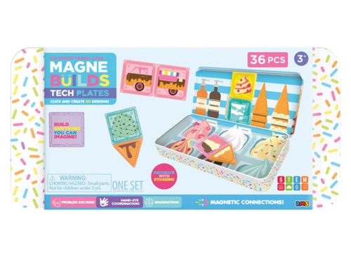  Magne Builds Ice Cream Travel Magnetic Tiles, 36Pc