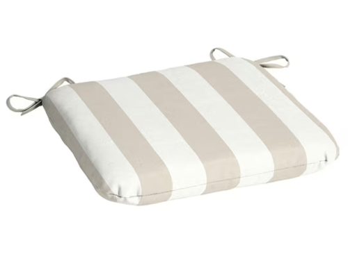 Mainstays 15.5"D x 17"W Tan Cabana Stripe Rectangle Outdoor Seat Pad (1 Pack)