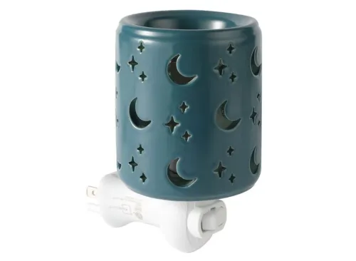 Mainstays Plug-in Wax Melt Warmer with LED Light, Moon & Stars
