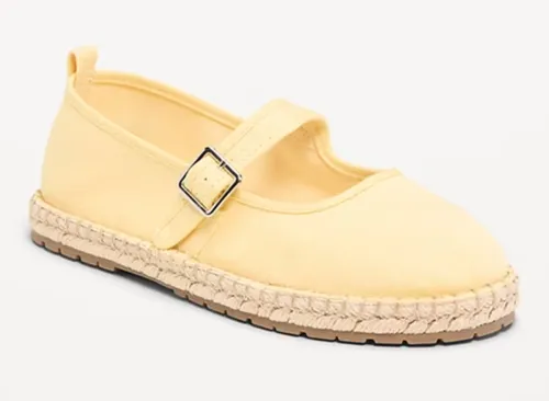 Mary Jane Espadrille Flats for Women