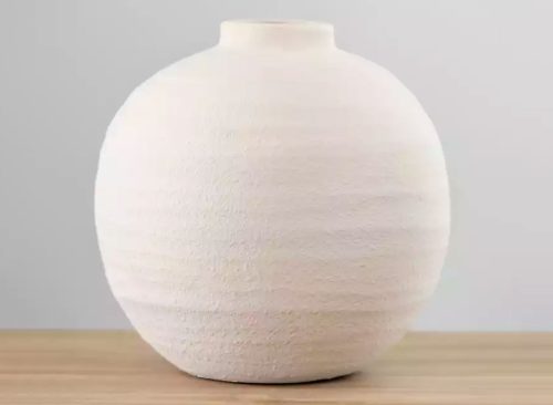 Matte Eggshell Rotund Vase